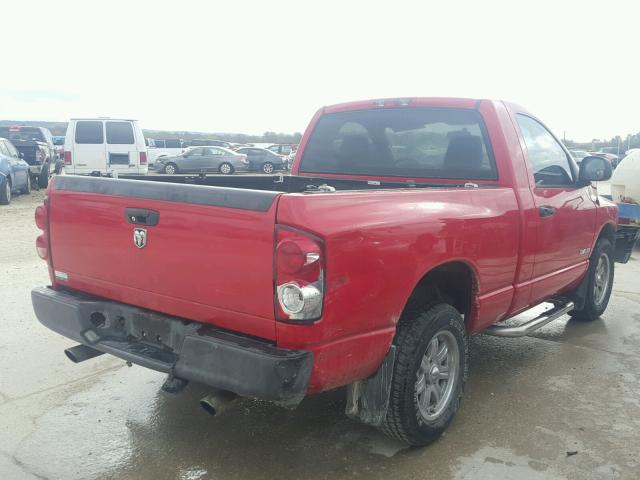 1D7HA16K68J204408 - 2008 DODGE RAM 1500 S RED photo 4