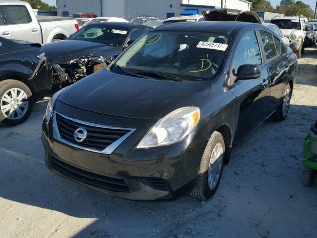 3N1CN7AP0DL840701 - 2013 NISSAN VERSA S BLACK photo 2