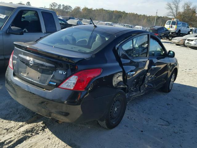 3N1CN7AP0DL840701 - 2013 NISSAN VERSA S BLACK photo 4