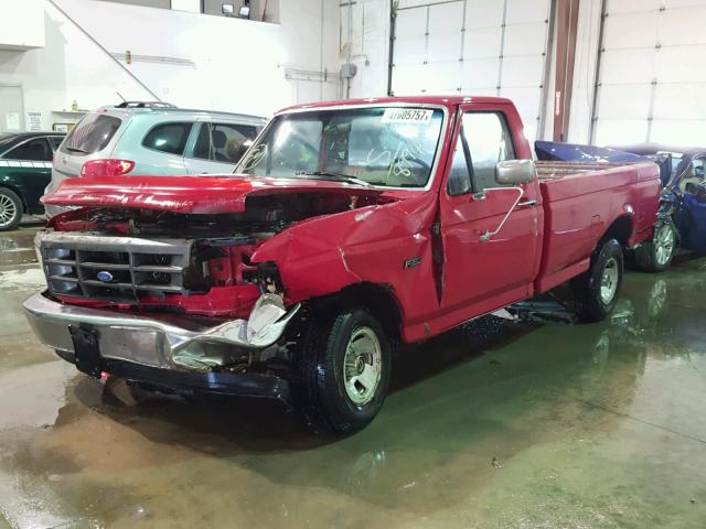 1FTEF15H7TLB28943 - 1996 FORD F150 RED photo 2