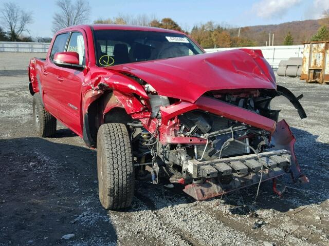 3TMCZ5ANXHM071211 - 2017 TOYOTA TACOMA DOU RED photo 1