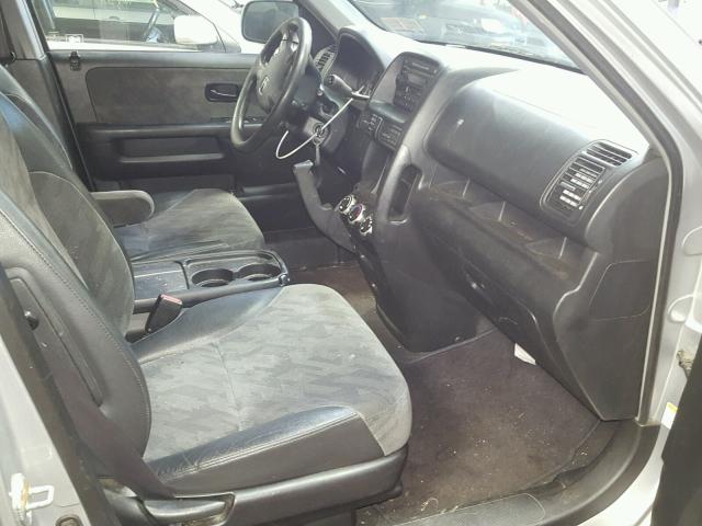 JHLRD78832C035327 - 2002 HONDA CR-V EX ვერცხლისფერი ფოტო 5