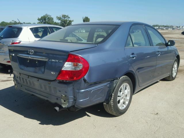 4T1BF32K94U580575 - 2004 TOYOTA CAMRY LE BLUE photo 4