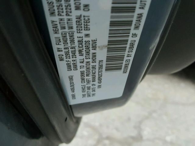 4S4BP62C757356776 - 2005 SUBARU LEGACY OUT BLUE photo 10