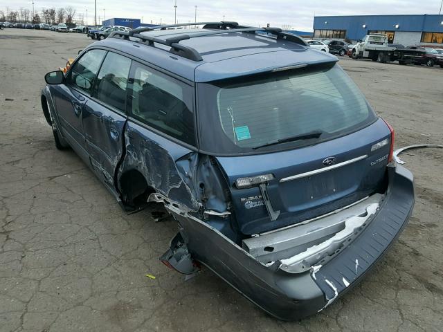 4S4BP62C757356776 - 2005 SUBARU LEGACY OUT BLUE photo 3