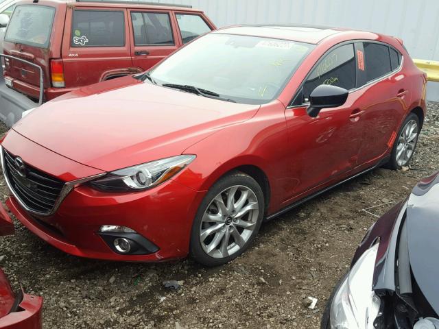 JM1BM1M34E1101681 - 2014 MAZDA 3 GRAND TO RED photo 2