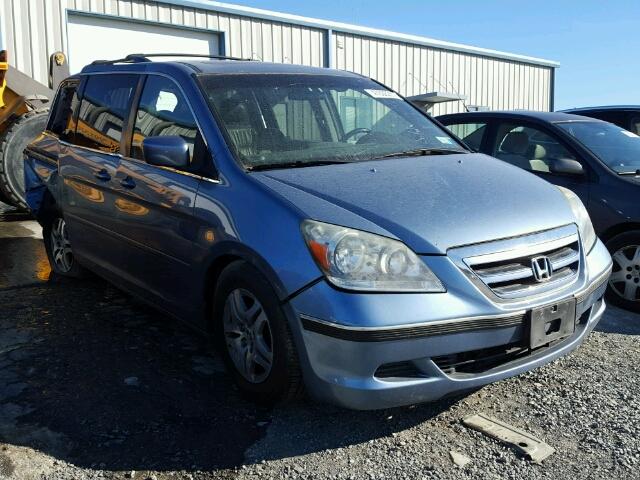 5FNRL38746B008808 - 2006 HONDA ODYSSEY EX BLUE photo 1