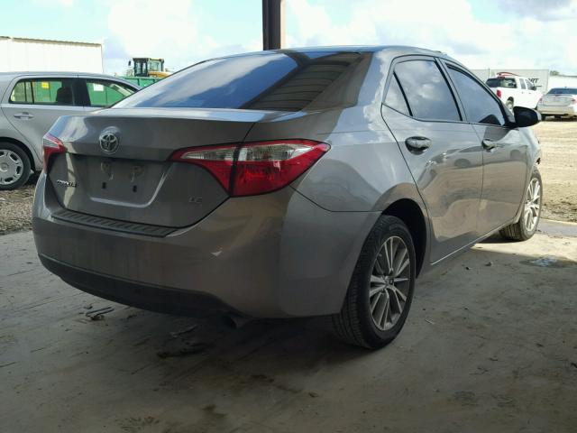 5YFBURHEXFP229818 - 2015 TOYOTA COROLLA L GRAY photo 4