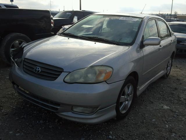 1NXBR32E04Z321376 - 2004 TOYOTA COROLLA CE SILVER photo 2