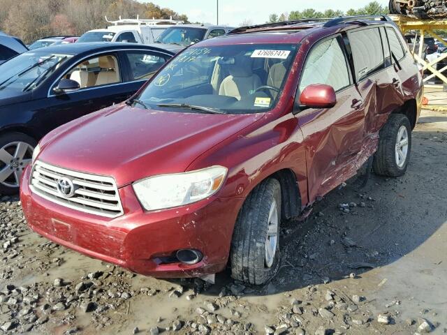 JTEES41A092129920 - 2009 TOYOTA HIGHLANDER RED photo 10