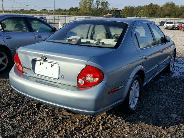 JN1CA31D81T616027 - 2001 NISSAN MAXIMA GXE BLUE photo 4