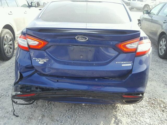 3FA6P0K92DR133145 - 2013 FORD FUSION TIT BLUE photo 9