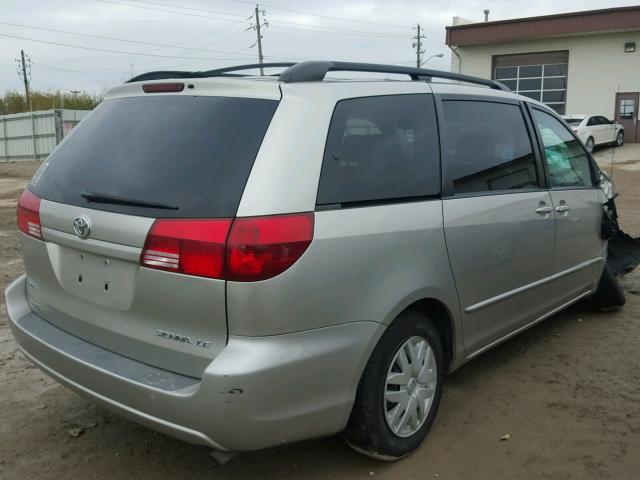 5TDZA23C44S212084 - 2004 TOYOTA SIENNA CE SILVER photo 4