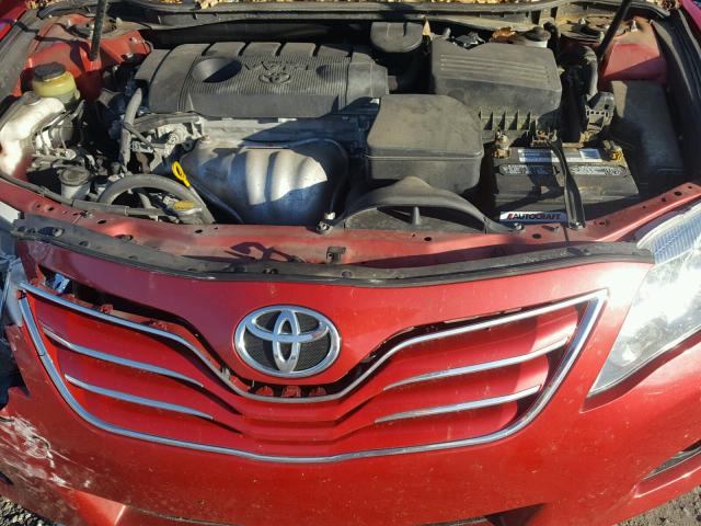 4T4BF3EK9BR204800 - 2011 TOYOTA CAMRY BASE RED photo 7