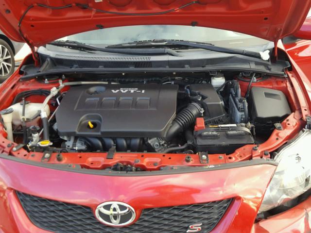 2T1BU40E69C154375 - 2009 TOYOTA COROLLA BA MAROON photo 7