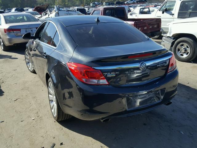 W04G15GV1B1046177 - 2011 BUICK REGAL CXL BLACK photo 3