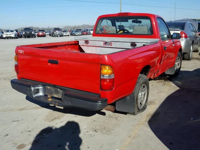 5TENL42N53Z162014 - 2003 TOYOTA TACOMA RED photo 4