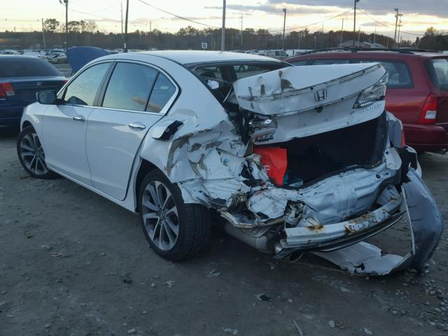 1HGCR2F58EA254981 - 2014 HONDA ACCORD SPO WHITE photo 3