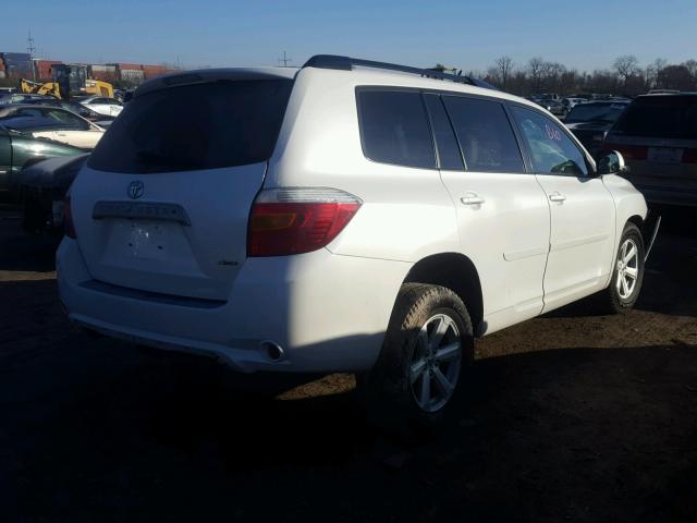 5TDJK3EH5AS037574 - 2010 TOYOTA HIGHLANDER WHITE photo 4