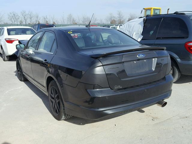 3FAHP0JA5BR221107 - 2011 FORD FUSION SEL BLACK photo 3