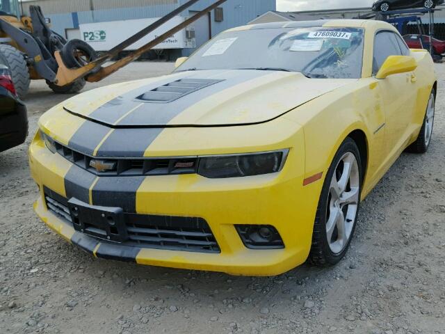 2G1FH1EJ4F9163087 - 2015 CHEVROLET CAMARO SS YELLOW photo 2