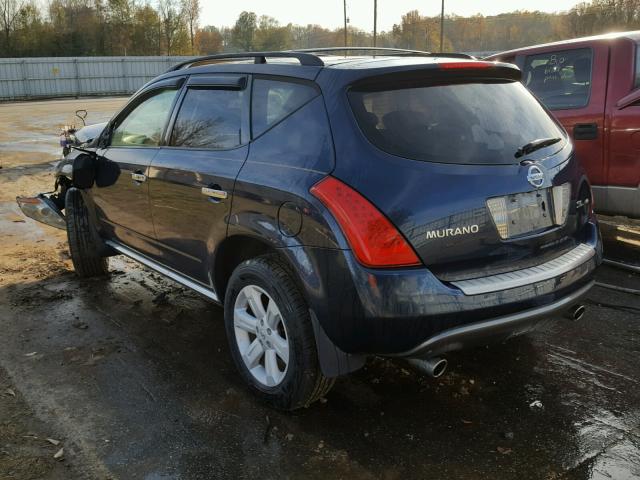 JN8AZ08W26W527325 - 2006 NISSAN MURANO SL BLUE photo 3