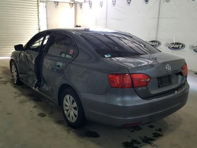 3VW2K7AJ1DM318809 - 2013 VOLKSWAGEN JETTA BASE 灰色 照片 3