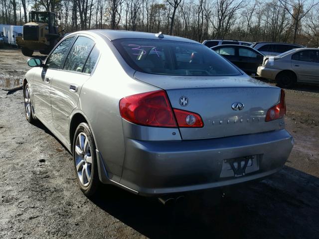 JNKCV51F06M612388 - 2006 INFINITI G35 GRAY photo 3