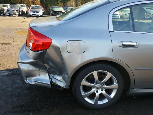 JNKCV51F06M612388 - 2006 INFINITI G35 GRAY photo 9