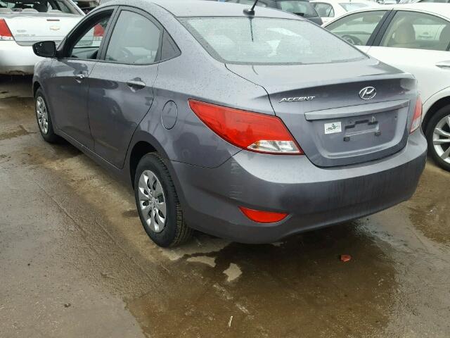 KMHCT4AE3FU931319 - 2015 HYUNDAI ACCENT GLS GRAY photo 3