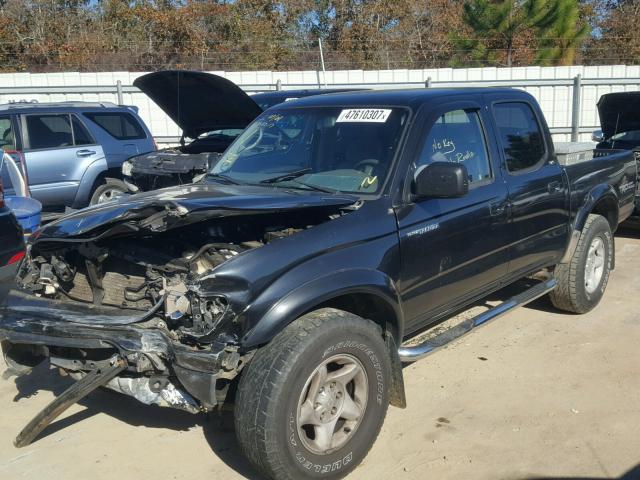 5TEGN92N01Z828743 - 2001 TOYOTA TACOMA DOU BLACK photo 2