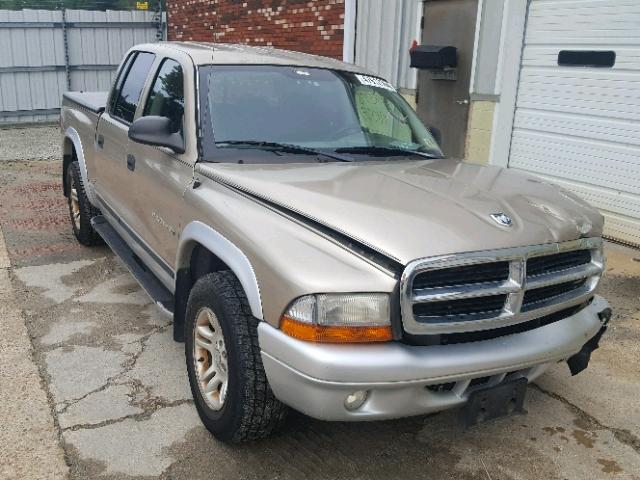 1B7HL48N92S559099 - 2002 DODGE DAKOTA QUA TAN photo 1