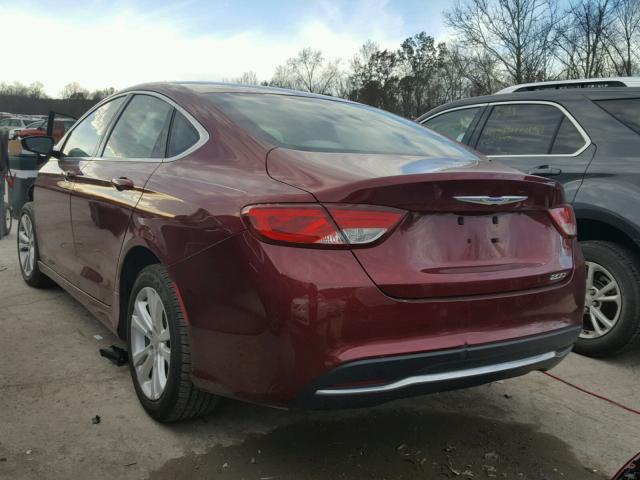 1C3CCCABXFN698204 - 2015 CHRYSLER 200 LIMITE RED photo 3