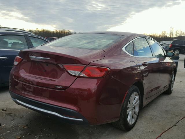 1C3CCCABXFN698204 - 2015 CHRYSLER 200 LIMITE RED photo 4