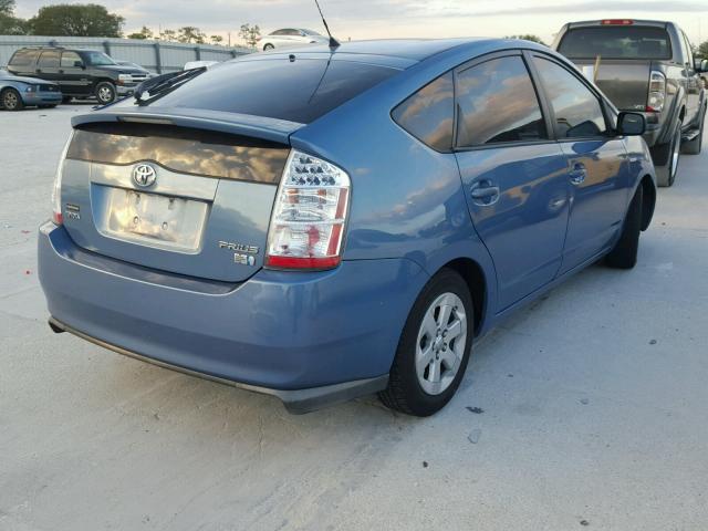 JTDKB20U987772596 - 2008 TOYOTA PRIUS BLUE photo 4