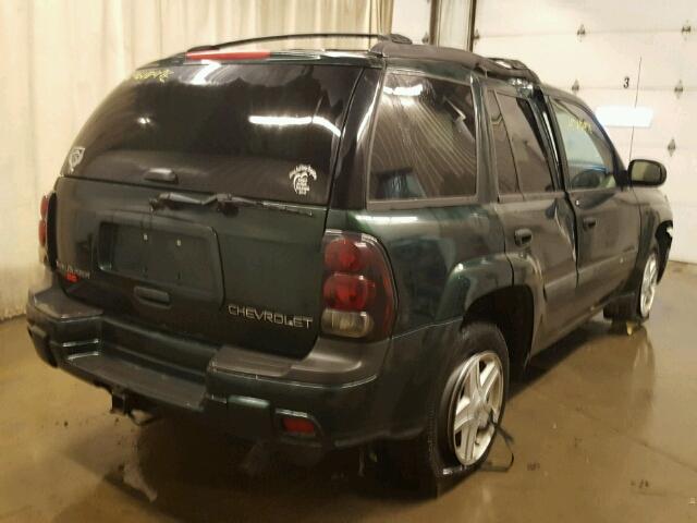 1GNDT13S732378246 - 2003 CHEVROLET TRAILBLAZE GREEN photo 4