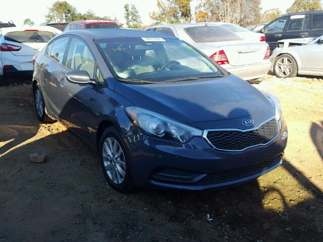 KNAFX4A68E5200745 - 2014 KIA FORTE LX BLUE photo 1