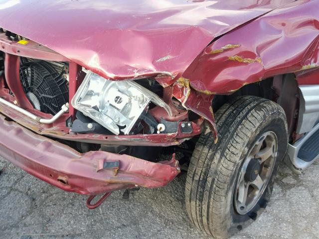 2CNBJ634816943359 - 2001 CHEVROLET TRACKER LT RED photo 9