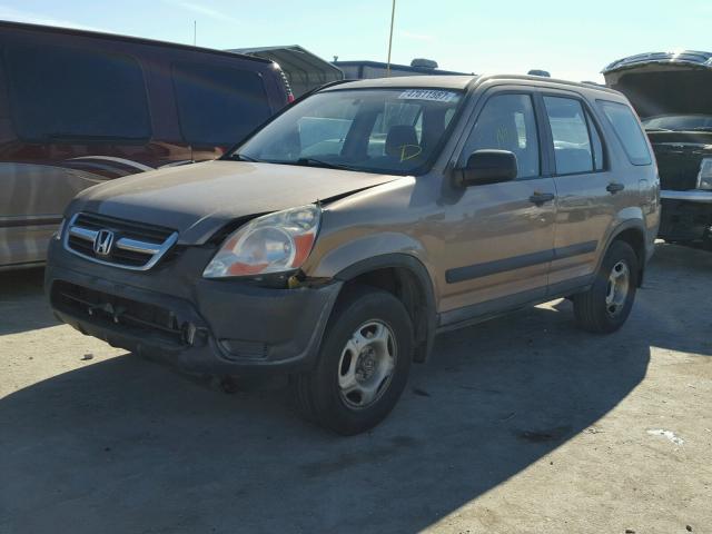 JHLRD68462C020294 - 2002 HONDA CR-V LX BROWN photo 2