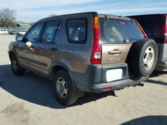 JHLRD68462C020294 - 2002 HONDA CR-V LX BROWN photo 3