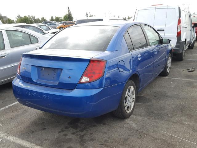 1G8AJ52F24Z185373 - 2004 SATURN ION LEVEL BLUE photo 4