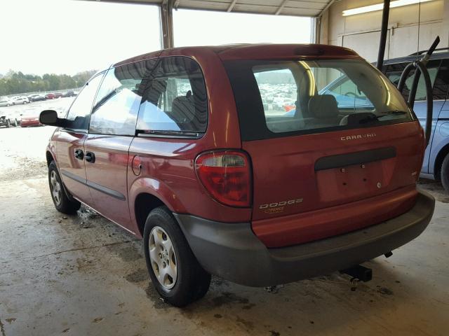 1D4GP25B23B297803 - 2003 DODGE CARAVAN SE MAROON photo 3