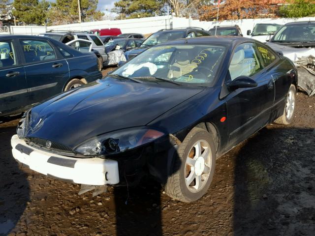 1ZWHT61L5X5753681 - 1999 MERCURY COUGAR V6 BLACK photo 2