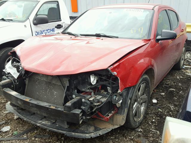 1C3CDZAB8DN535404 - 2013 DODGE AVENGER SE RED photo 2