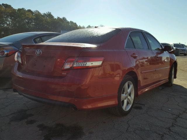 4T1BF3EK6BU615808 - 2011 TOYOTA CAMRY BASE RED photo 4