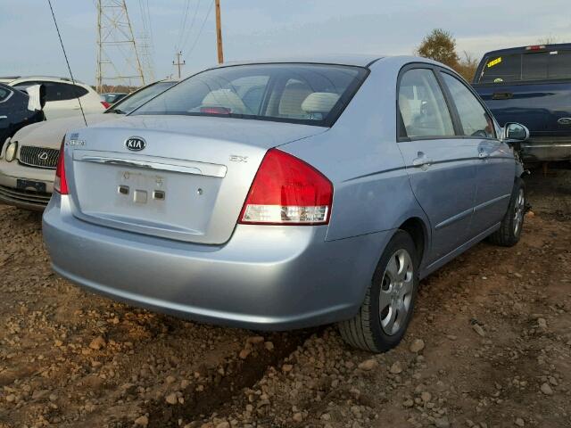 KNAFE121375491083 - 2007 KIA SPECTRA EX BLUE photo 4