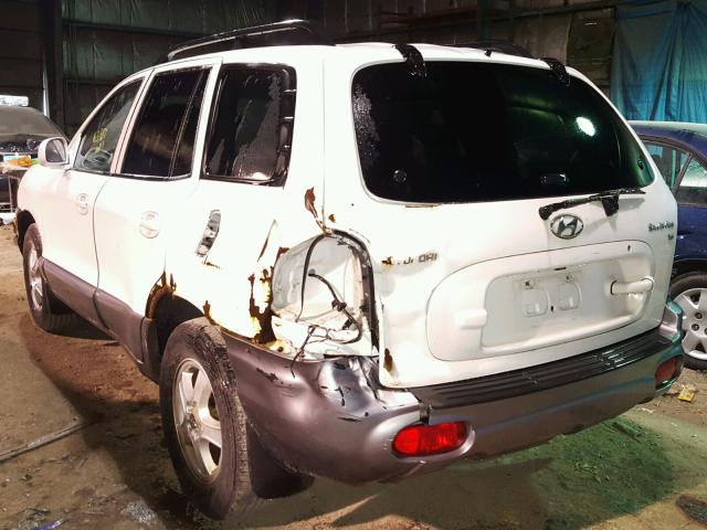 KM8SC13D33U392873 - 2003 HYUNDAI SANTA FE G WHITE photo 3