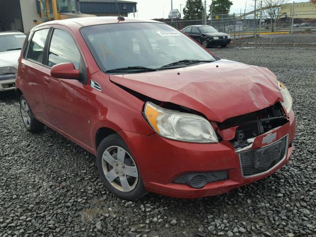 KL1TD66E79B306189 - 2009 CHEVROLET AVEO LS RED photo 1