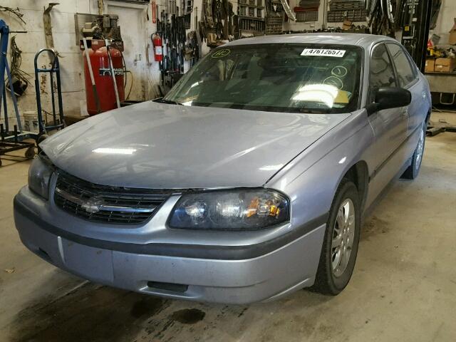 2G1WF52E959387359 - 2005 CHEVROLET IMPALA SILVER photo 2