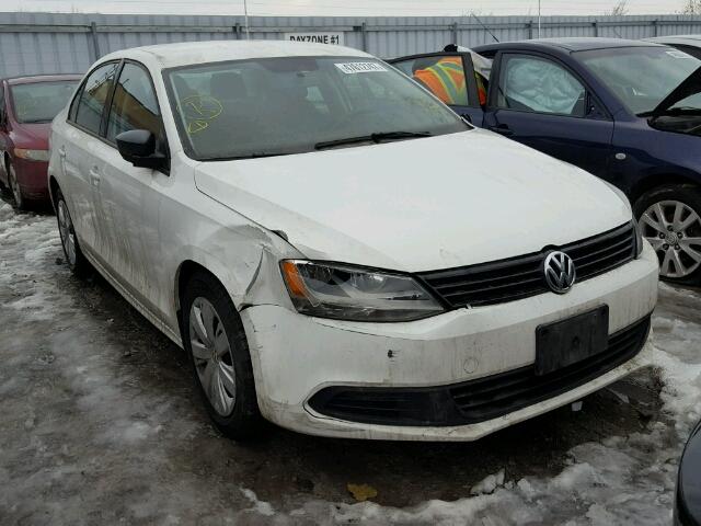 3VW2K7AJ5CM327057 - 2012 VOLKSWAGEN JETTA BASE WHITE photo 1